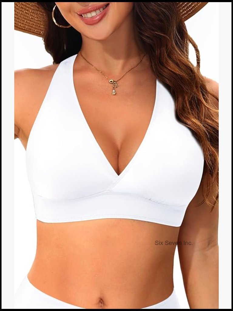 Halter Push Up Bikini Top With Removable Pads